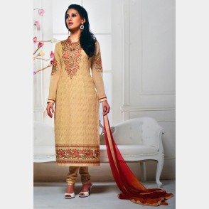 Zobeda’s Fashionable Ethnic Shalwar Kamiz and dupatta, Georgette with all over 